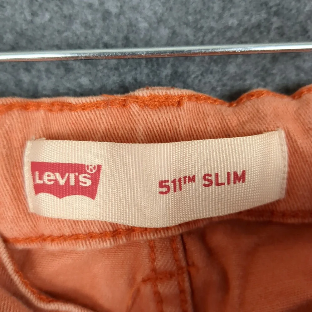 Levi's 511‎ Slim Orange Jeans Kids Size 10 Reg W25 L25